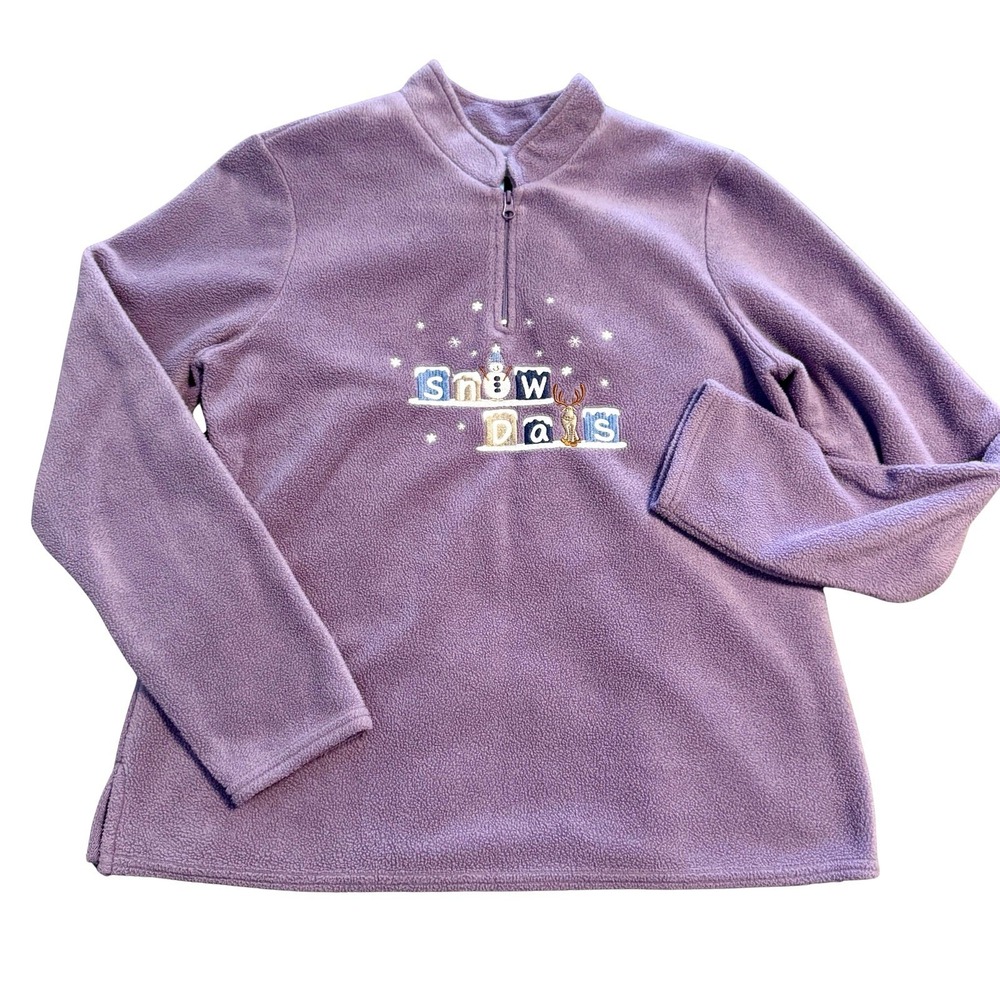 Christopher Banks Snow Days Sweater Womens Med. 1/4 Zipper